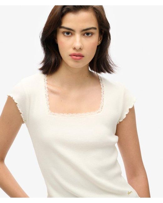 Superdry White & Co Athletic Essentials Square Neck Top