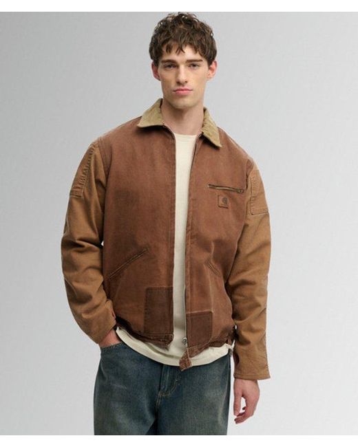 Superdry Brown & Co Tribe Vintage Reworked Collared Jacket for men