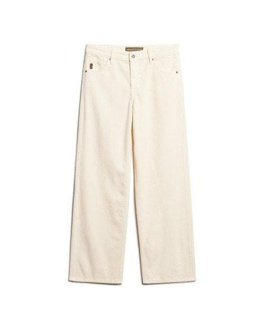 Pantalon large en velours côtelé vintage Superdry en coloris Natural