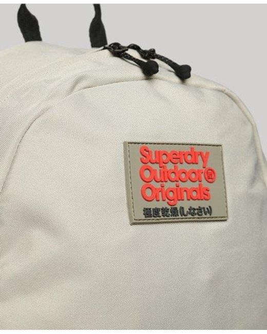 Superdry White Ladies Classic Logo Badge Montana Backpack
