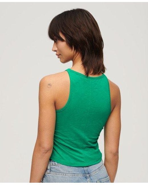 Superdry Green Ruched Tank Top