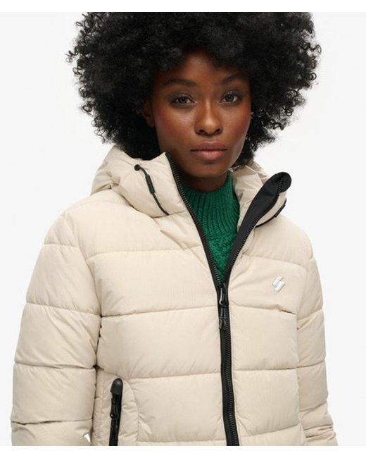 Superdry Natural & Co Hooded Spirit Sports Puffer Jacket