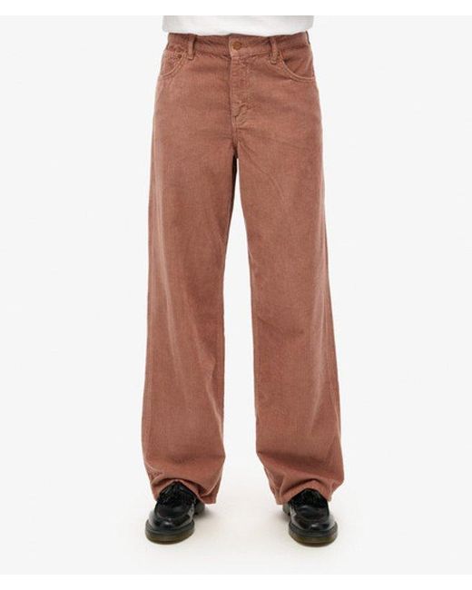 Superdry White & Co Mid Rise Wide Leg Cord Trousers
