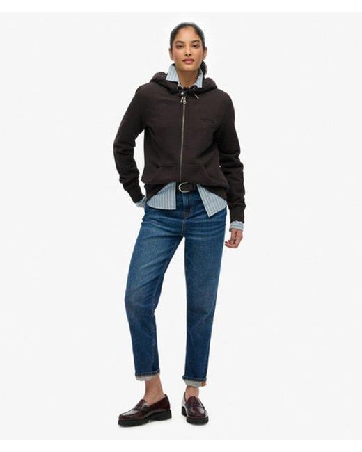 Superdry Black & Co Athletic Essentials Logo Zip Hoodie