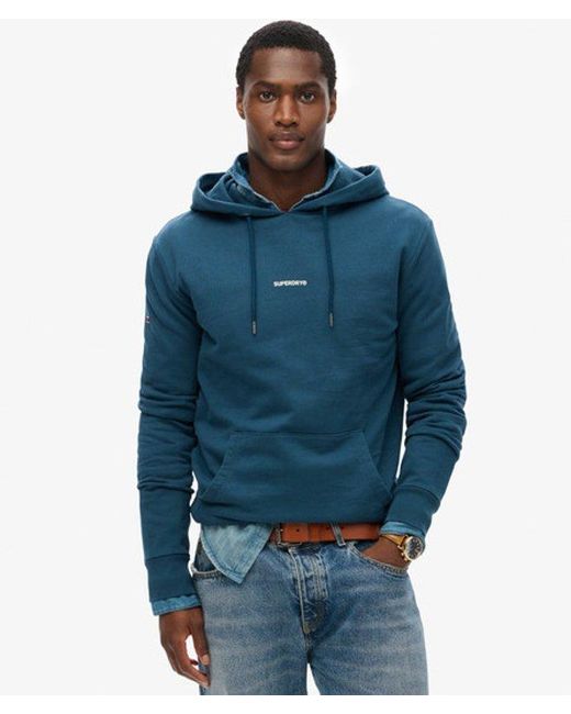 Superdry Blue & Co Plain Hoodie for men