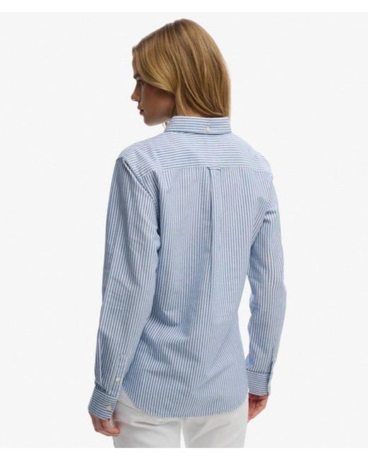 Superdry Blue & Co Slim Oxford Long Sleeve Shirt