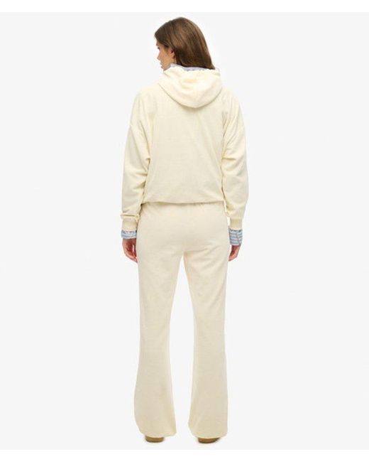 Superdry Natural Velour Wide Leg joggers