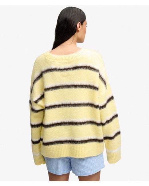 Superdry Natural & Co Slouchy Brushed Stripe Knit Jumper