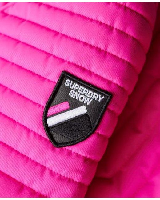 Aux s sport veste rembourrée ski luxe Superdry en coloris Pink