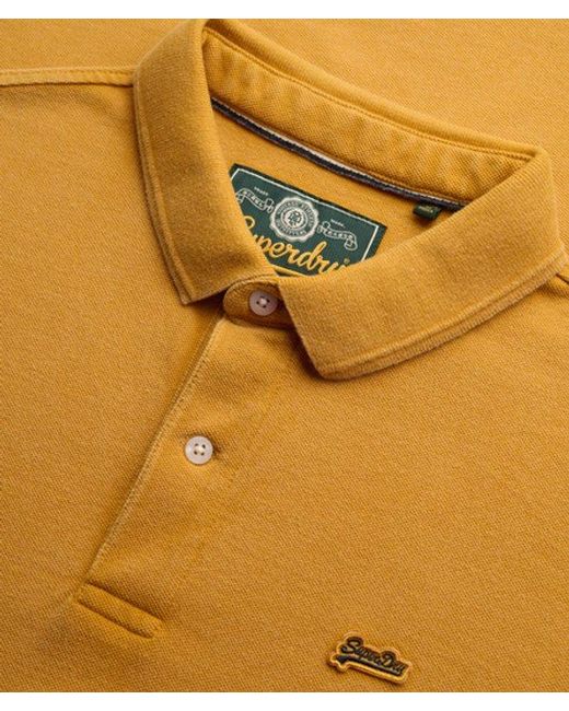 Superdry Yellow & Co Classic Pique Polo Shirt for men