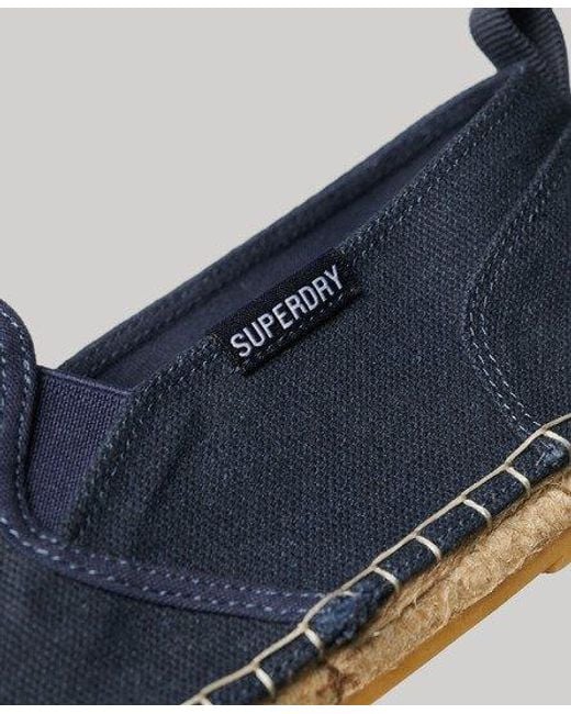 Superdry Blue Canvas Espadrille Shoes for men