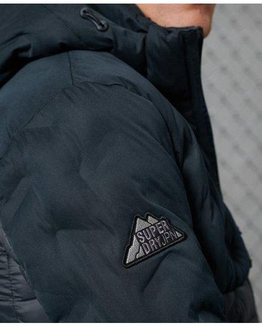 Superdry Blue Radar Quilt Fuji Jacket Eclipse for men