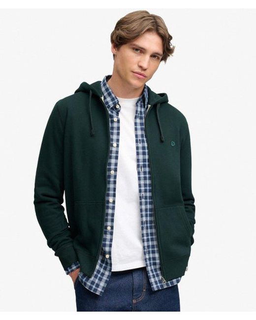 Superdry Green & Co Essential Logo Zip Hoodie for men