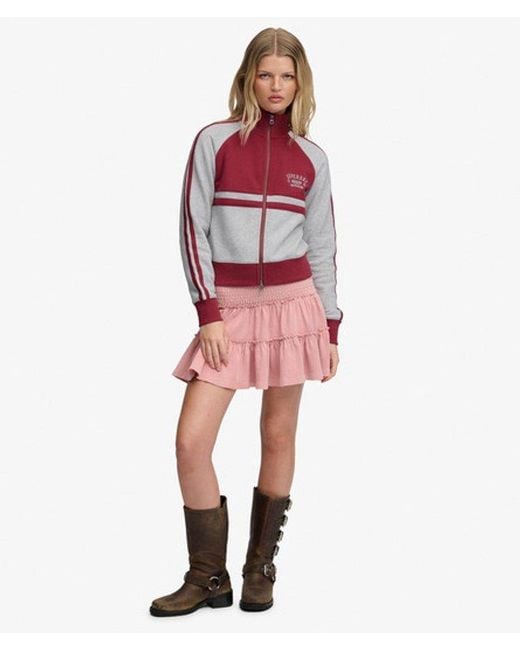 Superdry Red & Co Cult Zip Through Track Top