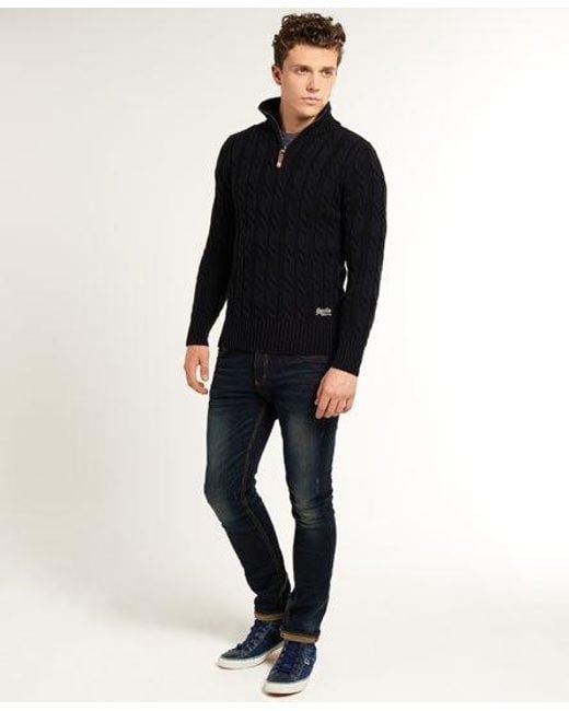 Superdry Black Jacob Henley for men