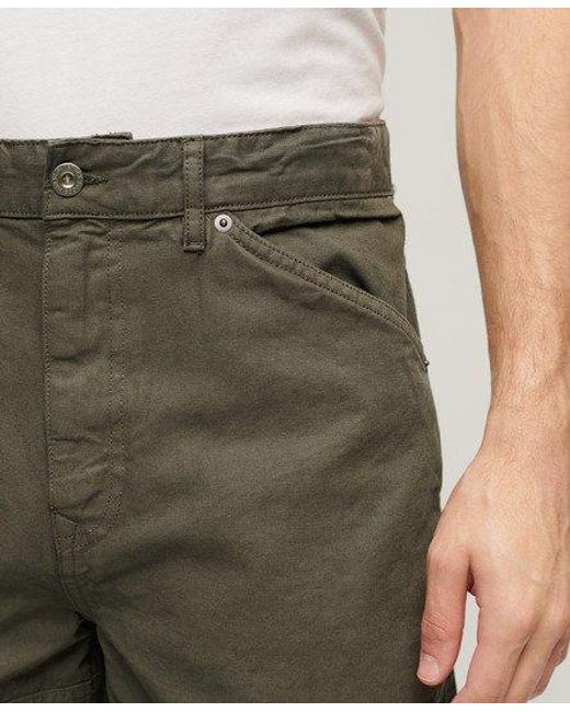 Superdry Green Vintage Carpenter Pants for men