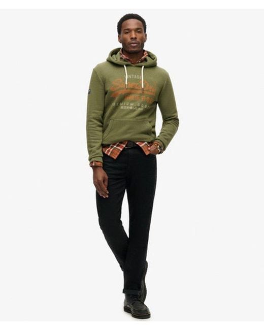 Superdry Green & Co Vintage Logo Premium Goods Graphic Hoodie for men