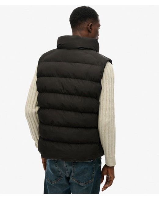 Superdry Black & Co Sports Puffer Gilet for men
