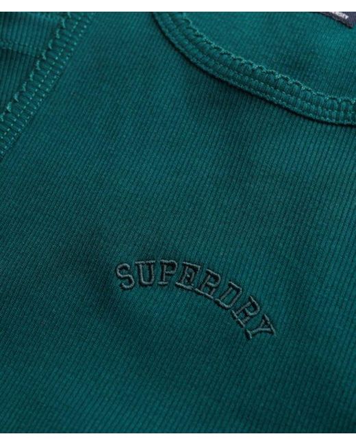 Superdry Green & Co Essential Logo Racer Vest Top