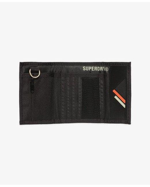 Superdry Black Tarp Tri-Fold Wallet