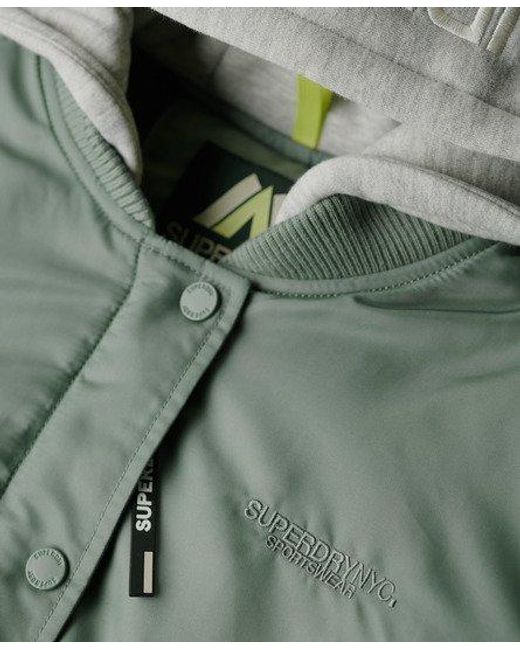 Superdry Green Hooded Bomber Jacket