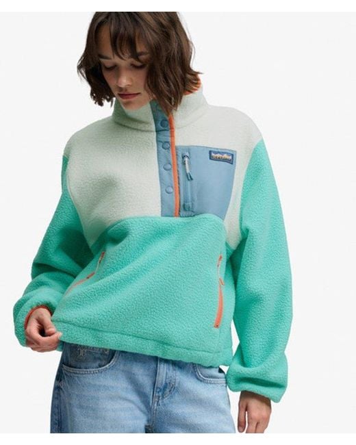 Superdry Green & Co Colour Block Fleece Pullover