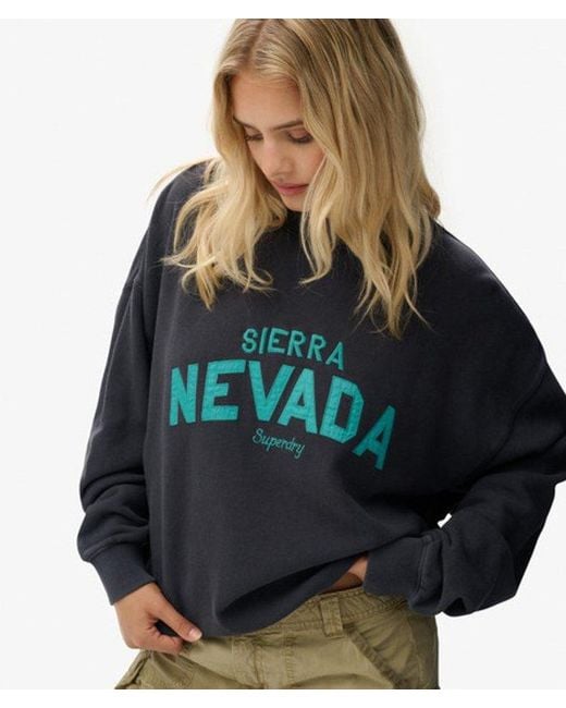 Superdry Gray & Co Outdoor Location Loose Crew Sweatshirt
