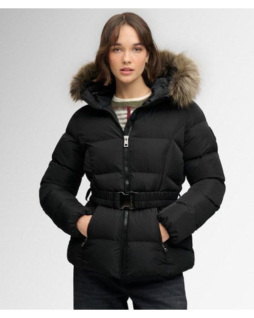 Superdry Black & Co Fuji Belted Puffer Jacket