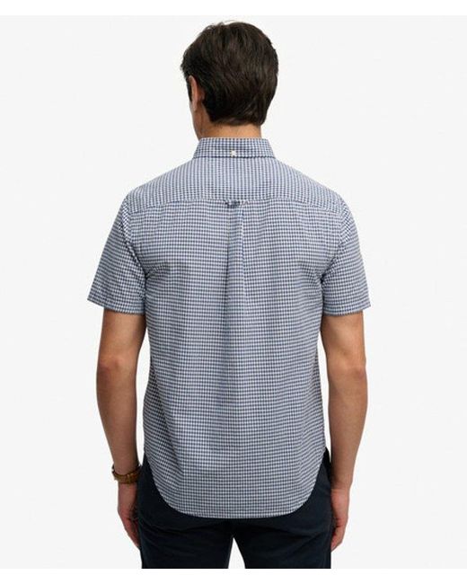 Superdry Blue & Co Preppy Poplin Short Sleeve Shirt for men