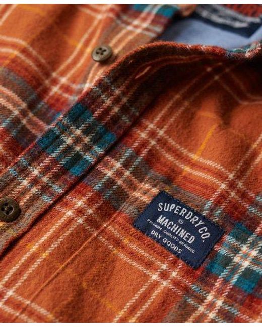 Superdry Red Long Sleeve Cotton Lumberjack Shirt for men