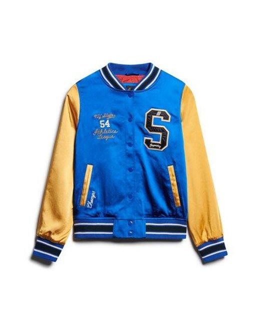 Superdry Blue Luxe Varsity Jacket