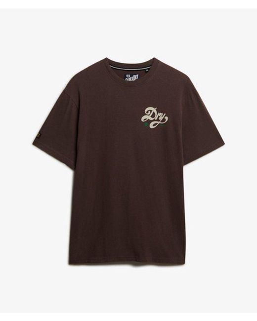 Superdry Brown & Co Tap Room Oversized T-shirt for men
