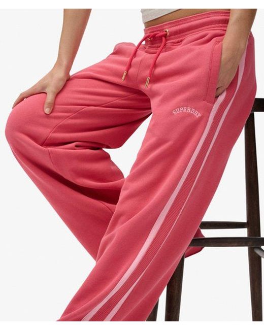 Superdry Red & Co Athletic Essentials Logo Straight joggers