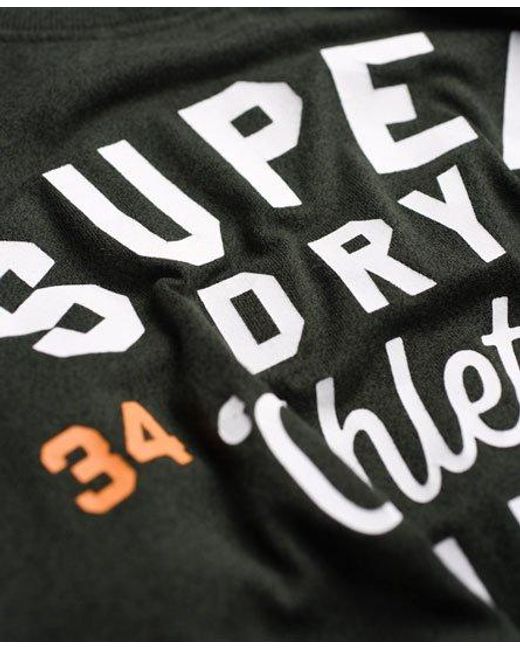 Superdry Black Track & Field T-Shirt Fastback Grit for men