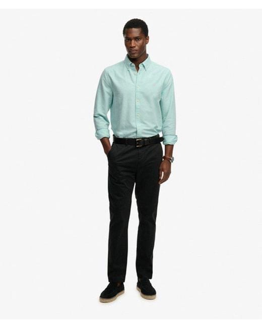 Superdry Green & Co Preppy Oxford Long Sleeve Shirt for men