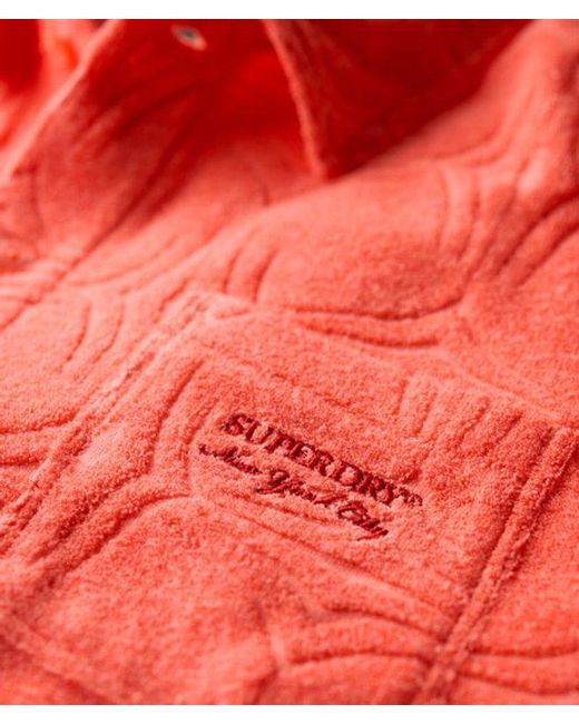 Superdry Red & Co Country Club Towelling Shirt