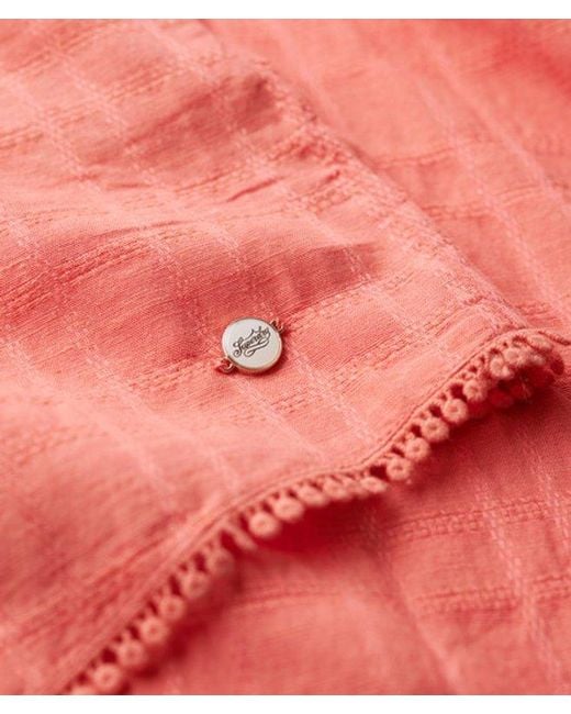 Superdry Red & Co Lace Cami Beach Top