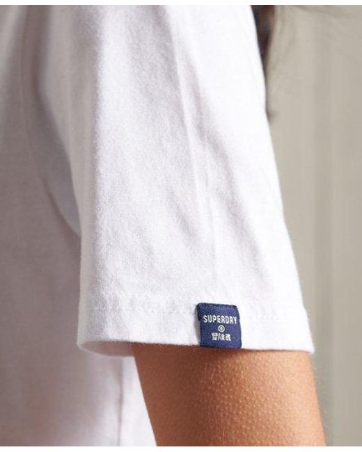 Superdry White Vintage Logo Infill T-Shirt Optic