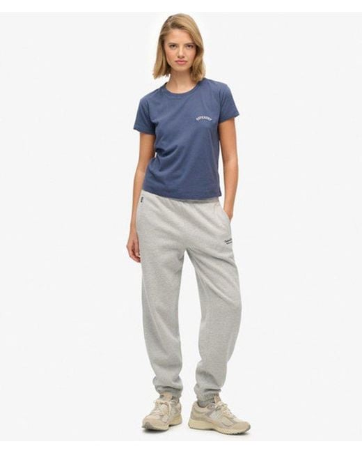 Superdry Blue Essential Logo Cuffed Joggers