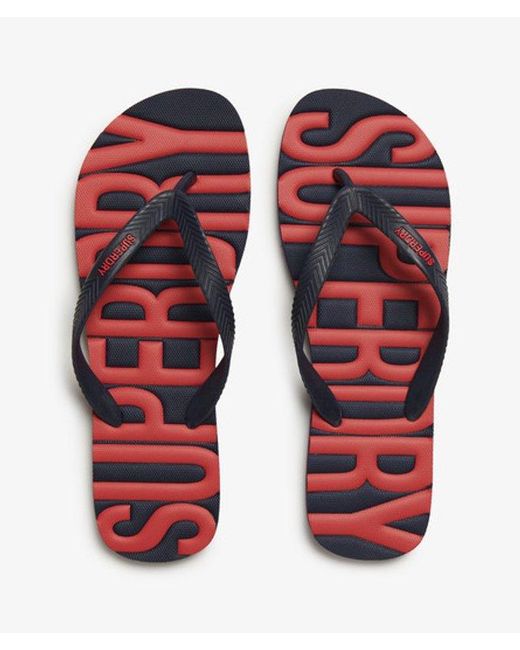 Superdry Red Vintage Vegan Flip Flops for men