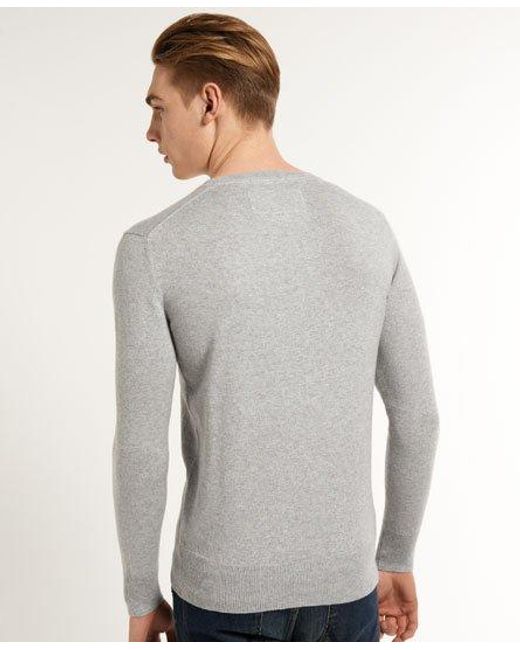 Superdry Gray Label Crew Neck Jumper Mid for men