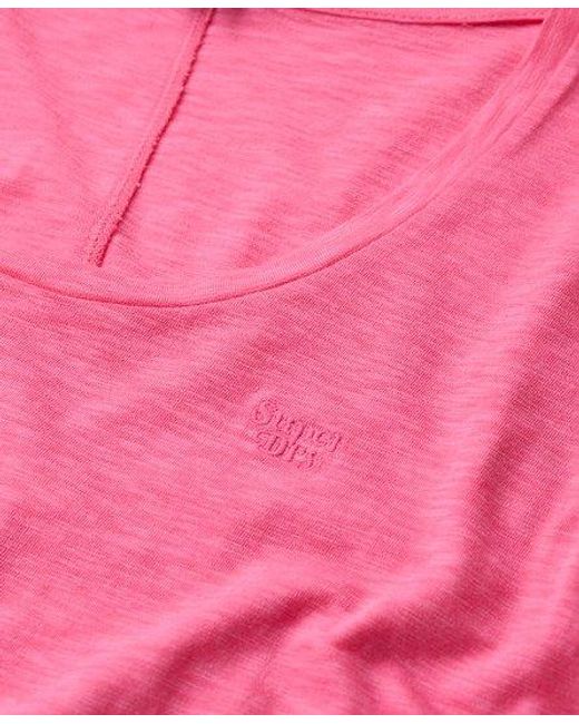 Femme T-Shirt À Encolure Dégagée Studios Taille Superdry en coloris Red