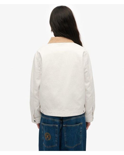 Superdry Blue & Co Cord Collar Barn Jacket