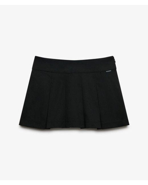 Superdry Black Mini Pleated Skort