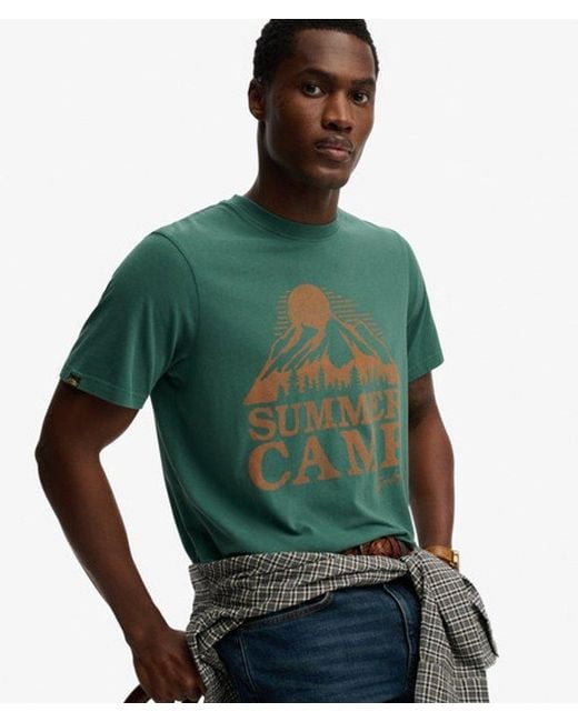 Superdry Green & Co Retro Outdoor Relaxed T-shirt for men
