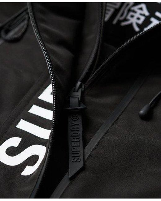 Superdry Black Hooded Ultimate Sd-windcheater Jacket