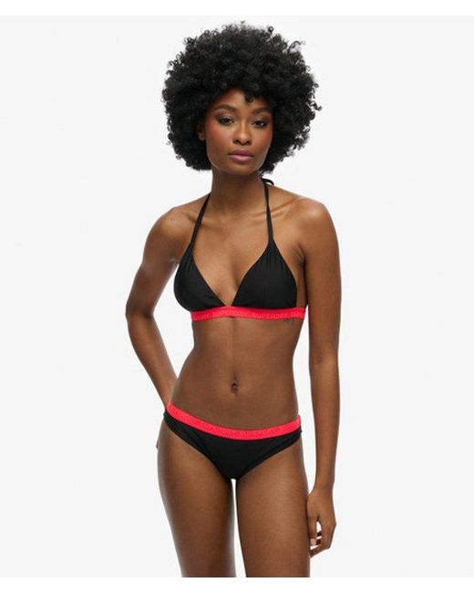 Superdry Elastische Triangelbikinitop in het White