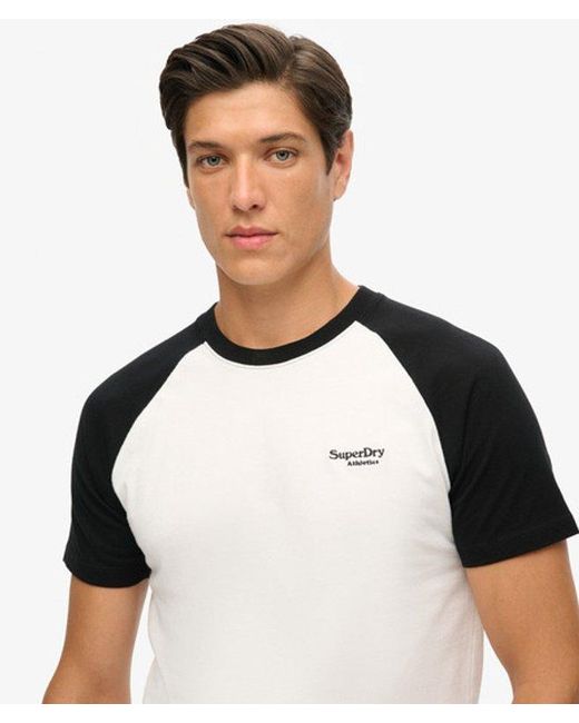 Superdry White & Co Organic Cotton Essential Logo Baseball T-shirt for men