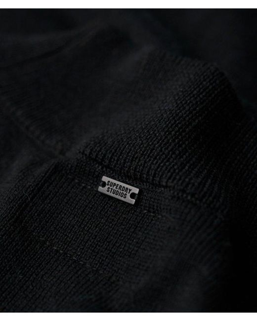 Superdry Black & Co Merino Long Sleeve Knit Dress