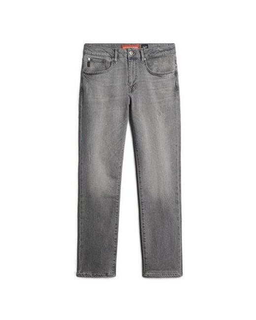 Superdry Vintage Slimfit Jeans Met Rechte Pijpen in het Gray voor heren